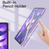 image:imageJETech Case Cover for iPad Air 11 M4M3M2 amp iPad Air 54 109 Black  For iPad Air 11 20262024 amp Air 54 109 20222020 Clear Back Pencil Holder Shockproof TriFold StandLight Purple