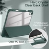 image:imageJETech Case Cover for iPad Air 11 M4M3M2 amp iPad Air 54 109 Black  For iPad Air 11 20262024 amp Air 54 109 20222020 Clear Back Pencil Holder Shockproof TriFold StandMisty Green