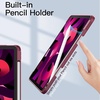 image:imageJETech Case Cover for iPad Air 11 M4M3M2 amp iPad Air 54 109 Black  For iPad Air 11 20262024 amp Air 54 109 20222020 Clear Back Pencil Holder Shockproof TriFold StandWine