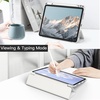 image:imageJETech Case Cover for iPad Air 11 M4M3M2 amp iPad Air 54 109 Black  For iPad Air 11 20262024 amp Air 54 109 20222020 Clear Back Pencil Holder Shockproof TriFold StandWhite