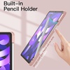 image:imageJETech Case Cover for iPad Air 11 M4M3M2 amp iPad Air 54 109 Black  For iPad Air 11 20262024 amp Air 54 109 20222020 Clear Back Pencil Holder Shockproof TriFold StandRose Gold