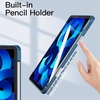 image:imageJETech Case Cover for iPad Air 11 M4M3M2 amp iPad Air 54 109 Black  For iPad Air 11 20262024 amp Air 54 109 20222020 Clear Back Pencil Holder Shockproof TriFold StandBlue