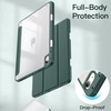 image:imageJETech Case Cover for iPad Air 11 M4M3M2 amp iPad Air 54 109 Black  For iPad Air 11 20262024 amp Air 54 109 20222020 Clear Back Pencil Holder Shockproof TriFold StandMisty Green
