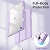 image:imageJETech Case Cover for iPad Air 11 M4M3M2 amp iPad Air 54 109 Black  For iPad Air 11 20262024 amp Air 54 109 20222020 Clear Back Pencil Holder Shockproof TriFold StandLight Purple