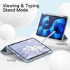 image:imageJETech Case Cover for iPad Air 11 M4M3M2 amp iPad Air 54 109 Black  For iPad Air 11 20262024 amp Air 54 109 20222020 Soft TPU Pencil Holder TriFold Stand Auto WakeSky Blue
