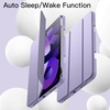 image:imageJETech Case Cover for iPad Air 11 M4M3M2 amp iPad Air 54 109 Black  For iPad Air 11 20262024 amp Air 54 109 20222020 Soft TPU Pencil Holder TriFold Stand Auto WakeLilac
