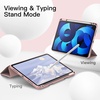 image:imageJETech Case Cover for iPad Air 11 M4M3M2 amp iPad Air 54 109 Black  For iPad Air 11 20262024 amp Air 54 109 20222020 Soft TPU Pencil Holder TriFold Stand Auto WakeRose Gold