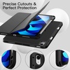 image:imageJETech Case Cover for iPad Air 11 M4M3M2 amp iPad Air 54 109 Black  For iPad Air 11 20262024 amp Air 54 109 20222020 Soft TPU Pencil Holder TriFold Stand Auto WakeBlack