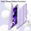 image:imageJETech Case Cover for iPad Air 11 M4M3M2 amp iPad Air 54 109 Black  For iPad Air 11 20262024 amp Air 54 109 20222020 Soft TPU Pencil Holder TriFold Stand Auto WakePurple