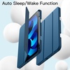 image:imageJETech Case Cover for iPad Air 11 M4M3M2 amp iPad Air 54 109 Black  For iPad Air 11 20262024 amp Air 54 109 20222020 Soft TPU Pencil Holder TriFold Stand Auto WakeBlue
