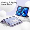 image:imageJETech Case Cover for iPad Air 11 M4M3M2 amp iPad Air 54 109 Black  For iPad Air 11 20262024 amp Air 54 109 20222020 Soft TPU Pencil Holder TriFold Stand Auto WakePurple