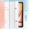 image:imageJETech Case Cover for iPad Air 11 M4M3M2 amp iPad Air 54 109 Black  For iPad Air 11 20262024 amp Air 54 109 20222020 Translucent Back TriFold Stand Auto WakeSleepWhite