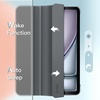 image:imageJETech Case Cover for iPad Air 11 M4M3M2 amp iPad Air 54 109 Black  For iPad Air 11 20262024 amp Air 54 109 20222020 Translucent Back TriFold Stand Auto WakeSleepSpace Gray