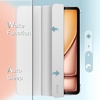 image:imageJETech Case Cover for iPad Air 11 M4M3M2 amp iPad Air 54 109 Black  For iPad Air 11 20262024 amp Air 54 109 20222020 Translucent Back TriFold Stand Auto WakeSleepSilver