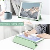image:imageJETech Case Cover for iPad Pro 105 iPad Air 3rd Gen 2019 Black  For iPad Pro 105 2017 iPad Air 2019 Model Clear Back Pencil Holder Slim Shockproof TriFold Stand Auto WakeSleepMatcha Green