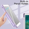 image:imageJETech Case Cover for iPad Pro 105 iPad Air 3rd Gen 2019 Black  For iPad Pro 105 2017 iPad Air 2019 Model Clear Back Pencil Holder Slim Shockproof TriFold Stand Auto WakeSleepLight Purple