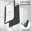 image:imageJETech Case Cover for iPad Pro 105 iPad Air 3rd Gen 2019 Black  For iPad Pro 105 2017 iPad Air 2019 Model Clear Back Pencil Holder Slim Shockproof TriFold Stand Auto WakeSleepBlack