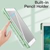image:imageJETech Case Cover for iPad Pro 105 iPad Air 3rd Gen 2019 Black  For iPad Pro 105 2017 iPad Air 2019 Model Clear Back Pencil Holder Slim Shockproof TriFold Stand Auto WakeSleepMatcha Green
