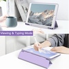 image:imageJETech Case Cover for iPad Pro 105 iPad Air 3rd Gen 2019 Black  For iPad Pro 105 2017 iPad Air 2019 Model Clear Back Pencil Holder Slim Shockproof TriFold Stand Auto WakeSleepLight Purple