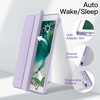 image:imageJETech Case Cover for iPad Pro 105 iPad Air 3rd Gen 2019 Black  For iPad Pro 105 2017 iPad Air 2019 Model Clear Back Pencil Holder Slim Shockproof TriFold Stand Auto WakeSleepLight Purple