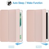 image:imageJETech Case Cover for iPad Pro 105 iPad Air 3rd Gen 2019 Black  For iPad Pro 105 2017 iPad Air 2019 Model Translucent Back TriFold Stand Auto WakeSleep ShockproofRose Gold