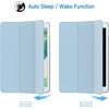 image:imageJETech Case Cover for iPad Pro 105 iPad Air 3rd Gen 2019 Black  For iPad Pro 105 2017 iPad Air 2019 Model Translucent Back TriFold Stand Auto WakeSleep ShockproofLight Blue