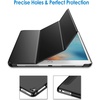 image:imageJETech Case Cover for iPad Pro 97 2016 Black  Slim Translucent Back Design TriFold Stand Auto WakeSleep Lightweight Shockproof ProtectionBlack