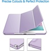 image:imageJETech Case Cover for iPad mini 4th Gen 2015 Black  Slim Translucent Back Design TriFold Stand Auto WakeSleep Lightweight Shockproof ProtectionLight Purple