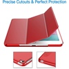 image:imageJETech Case Cover for iPad mini 4th Gen 2015 Black  Slim Translucent Back Design TriFold Stand Auto WakeSleep Lightweight Shockproof ProtectionRed