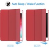 image:imageJETech Case Cover for iPad mini 4th Gen 2015 Black  Slim Translucent Back Design TriFold Stand Auto WakeSleep Lightweight Shockproof ProtectionRed