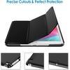 image:imageJETech Case Cover for iPad mini 5th Gen 2019 Black  Slim Translucent Back Design TriFold Stand Auto WakeSleep Lightweight Shockproof ProtectionBlack