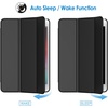 image:imageJETech Case Cover for iPad mini 5th Gen 2019 Black  Slim Translucent Back Design TriFold Stand Auto WakeSleep Lightweight Shockproof ProtectionBlack