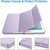 image:imageJETech Case Cover for iPad mini 5th Gen 2019 Black  Slim Translucent Back Design TriFold Stand Auto WakeSleep Lightweight Shockproof ProtectionLight Purple