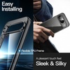 image:imageJETech Case for Google Pixel 10 Pro XL AntiYellowing Clear  Shockproof Protection Scratch Resistant Hard PC Back Durable Transparent TPU BumperBlack