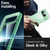 image:imageJETech Case for Google Pixel 10 Pro XL AntiYellowing Clear  Shockproof Protection Scratch Resistant Hard PC Back Durable Transparent TPU BumperWintergreen