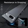 image:imageJETech Case for Google Pixel 9a AntiYellowing Clear  Shockproof Protection Scratch Resistant Hard PC Back Durable Transparent TPU BumperBlack