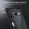 image:imageJETech Case for Google Pixel 9a AntiYellowing Clear  Shockproof Protection Scratch Resistant Hard PC Back Durable Transparent TPU BumperBlack