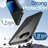 image:imageJETech Case for Google Pixel 9a AntiYellowing Clear  Shockproof Protection Scratch Resistant Hard PC Back Durable Transparent TPU BumperBlack