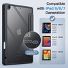 image:imageJETech Detachable Case Cover for iPad 9th8th7th Gen 102 Black  Magnetic Removable Cover Pencil Holder TriFold Stand Clear Back Auto WakeSleepBlack