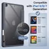 image:imageJETech Detachable Case Cover for iPad 9th8th7th Gen 102 Black  Magnetic Removable Cover Pencil Holder TriFold Stand Clear Back Auto WakeSleepSpace Gray