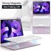 image:imageJETech Keyboard Case Cover for iPad 9th8th7th Gen 102 Black  Magnetic Detachable Bluetooth Keyboard Pencil Holder TPU Back Protection MultiAngle Stand LaptopStyle Typing ExperiencePurple
