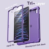 image:imageJETech Kids Case for iPad 6th5th Gen 97 20182017 Blue  Builtin Screen Protector 360 Rotating Handle Stand Shockproof FullBody Protection KidFriendly DesignDeep Purple