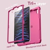 image:imageJETech Kids Case for iPad 6th5th Gen 97 20182017 Blue  Builtin Screen Protector 360 Rotating Handle Stand Shockproof FullBody Protection KidFriendly DesignPlum