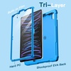 image:imageJETech Kids Case for iPad 6th5th Gen 97 20182017 Blue  Builtin Screen Protector 360 Rotating Handle Stand Shockproof FullBody Protection KidFriendly DesignBlue