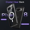image:imageJETech Magnetic Case for Google Pixel 10 Pro XL Clear  Compatible with MagSafe Compatible with Pixelsnap Charger Shockproof Protective Phone Cover Scratch Resistant Clear BackObsidian