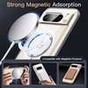 image:imageJETech Magnetic Case for Google Pixel 10 Pro XL Clear  Compatible with MagSafe Compatible with Pixelsnap Charger Shockproof Protective Phone Cover Scratch Resistant Clear BackClear