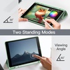 image:imageJETech Matte Case Cover for iPad 9th8th7th Gen 102 Black  Frosted Translucent Back Pencil Holder Slim Stand Design AntiFingerprint FinishMatcha Green