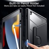 image:imageJETech Rotating Case Cover for iPad 9th8th7th Gen 102 Black  360 Rotation Stand Clear Back Design Auto WakeSleep Pencil Holder Full ProtectionBlack