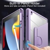 image:imageJETech Rotating Case Cover for iPad 9th8th7th Gen 102 Black  360 Rotation Stand Clear Back Design Auto WakeSleep Pencil Holder Full ProtectionLight Purple