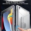 image:imageJETech Rotating Case Cover for iPad 9th8th7th Gen 102 Black  360 Rotation Stand Clear Back Design Auto WakeSleep Pencil Holder Full ProtectionSilver